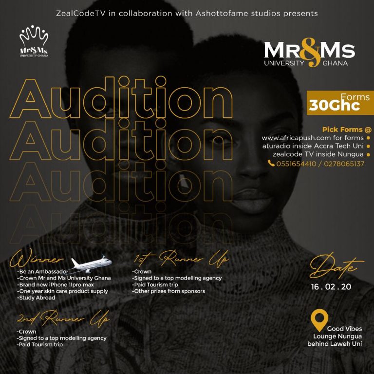 MR AND MISS UNIVERSITY GHANA AUDITION FORM