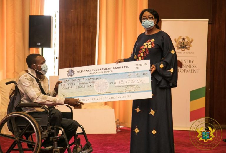 President Akuffo Addo presents GHC 2 Million to 1,000  Physically Challenged Entreprenures