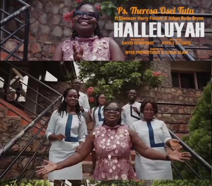 Ps Theresa Osei Tutu – Halleluyah ft Ebenezer Harry Fiscian & Johan Budu Brynn (Official Video)
