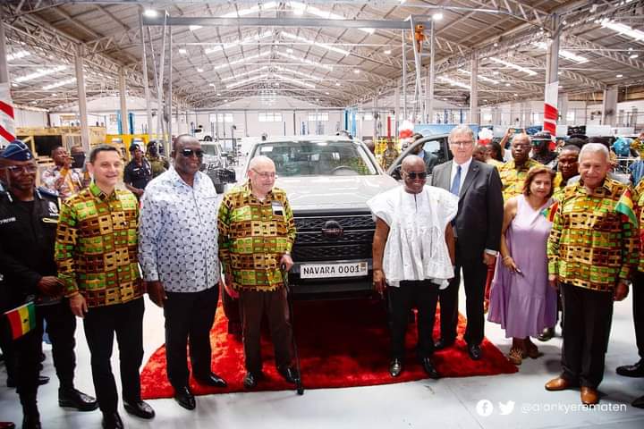 President Akufo-Addo and Hon. Alan Kyeremanten commissioned the Nissan Assembly Plant in Tema.