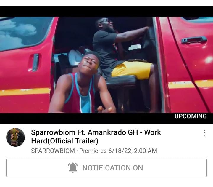 Sparrowbiom Releases Official Teaser For His Smash Hit “WORK HARD” Featuring Amankrado GH