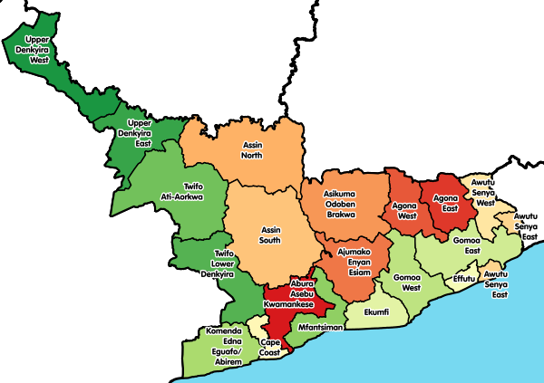 Central Region map