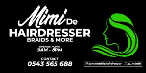 Professional Hairstylist, Millicent Tetteh Opens Up “Mimi De Hairdresser” To Meet Accra Women’s Hair Needs