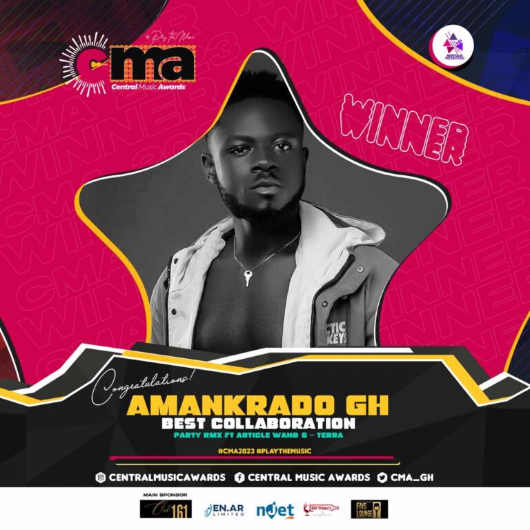 Amankrado GH Soars to Victory: Wins Collaboration of the Year at Central Music Awards