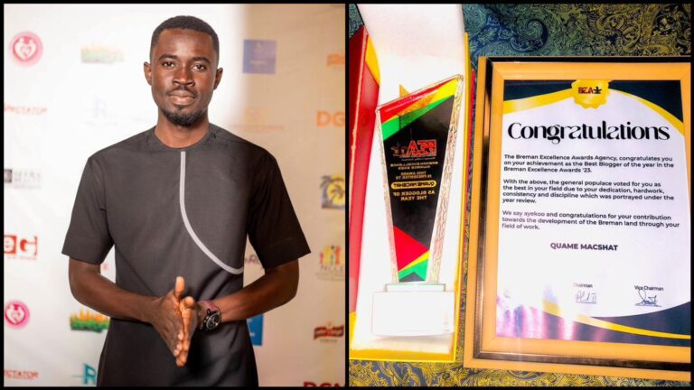 Qwame Macshat Wins Blogger of the Year at Breman Excellence Awards