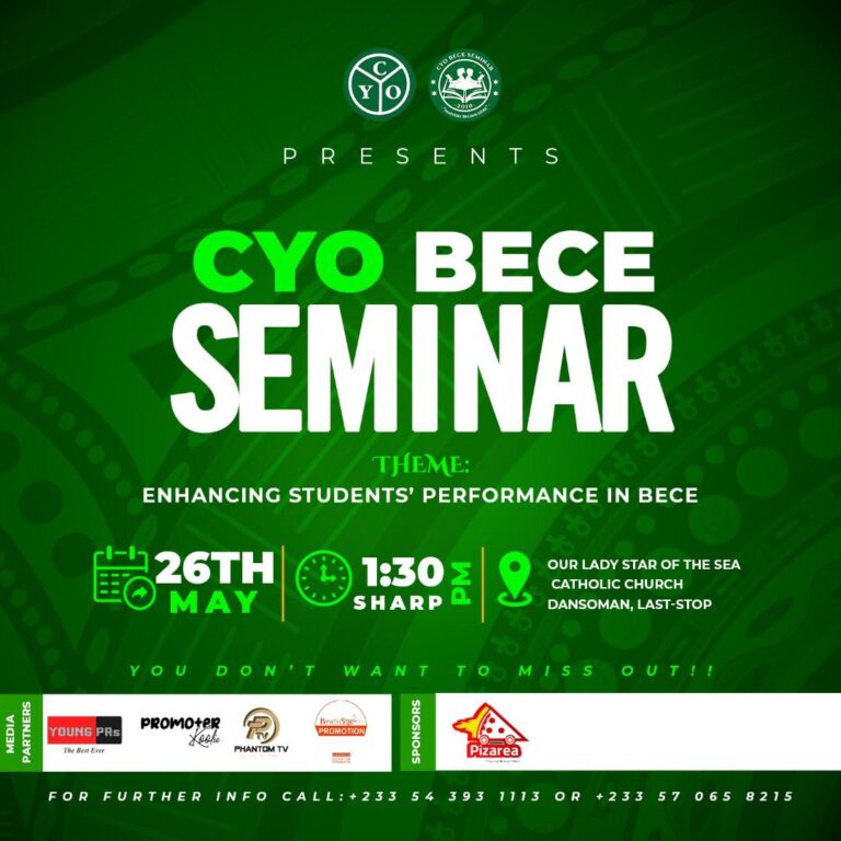 Empowering Tomorrow’s Leaders: CYO Hosts BECE Seminar For Junior High Students